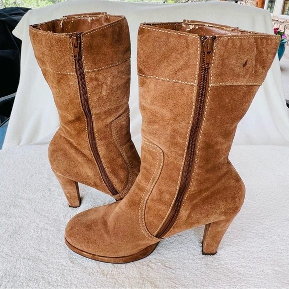 CLEARANCE 1990’s Somethin' else from Sketchers Platform Suede Zip Up Boots SZ 11 - Picture 10 of 14